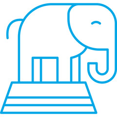 Elephant Performing icon single vector illustration