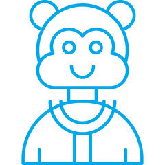 Monkey Performing icon single vector illustration