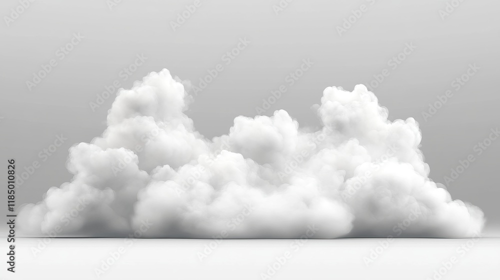 Aufkleber white smoke cloud with overlay effect on transparent background. realistic border with fog. vector i