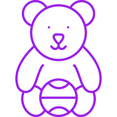 Bear Performing icon single vector illustration