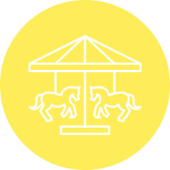 Flying Horses icon single vector illustration