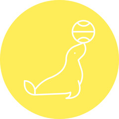 Performing at Circus icon single vector illustration