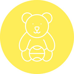 Bear Performing icon single vector illustration