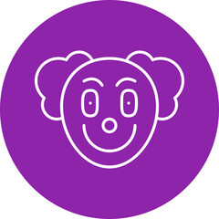Clown Face icon single vector illustration