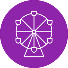 Ferris Wheel icon single vector illustration