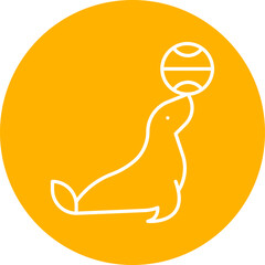 Performing at Circus icon single vector illustration