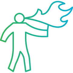 Spitting Fire icon single vector illustration