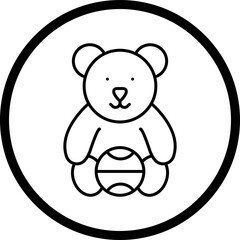 Bear Performing icon single vector illustration