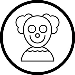 Clown icon single vector illustration