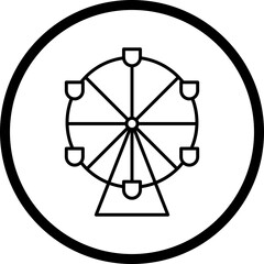 Ferris Wheel icon single vector illustration