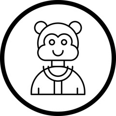 Monkey Performing icon single vector illustration