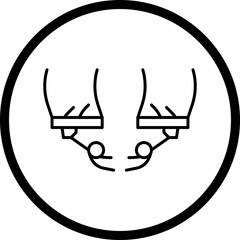 Two Persons Hanging icon single vector illustration