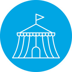Circus Tent II icon single vector illustration