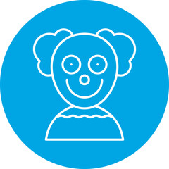 Clown icon single vector illustration