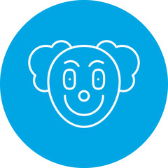 Clown Face icon single vector illustration