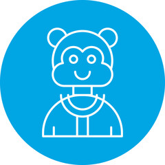 Monkey Performing icon single vector illustration
