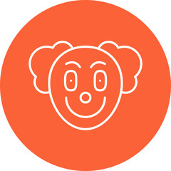 Clown Face icon single vector illustration