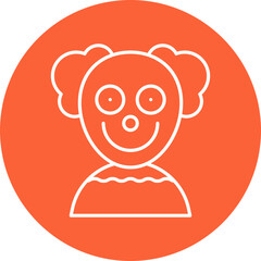 Clown icon single vector illustration