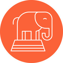 Elephant Performing icon single vector illustration