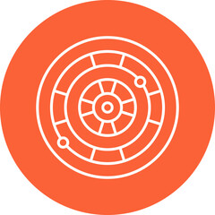 Dartboard icon single vector illustration