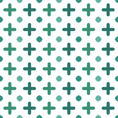 Oriental traditional pattern. Maroccan mosaic tiles. Repeated crosses and stars abstract ornament. Quatrefoil figures wallpaper. Arabesque digital paper, textile print. Vector seamless surface design