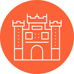 Castle icon single vector illustration