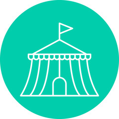 Circus Tent II icon single vector illustration