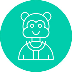 Monkey Performing icon single vector illustration
