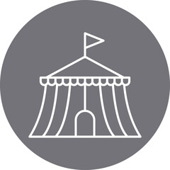 Circus Tent II icon single vector illustration