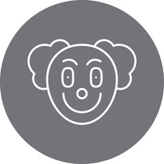 Clown Face icon single vector illustration
