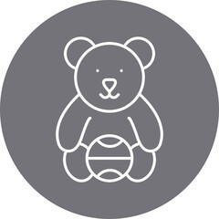 Bear Performing icon single vector illustration