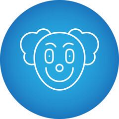 Clown Face icon single vector illustration