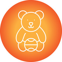 Bear Performing icon single vector illustration