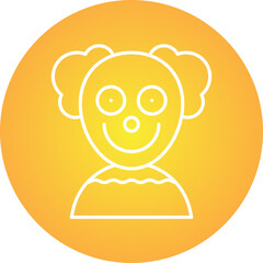 Clown icon single vector illustration