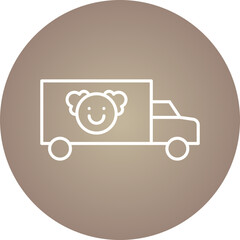 Circus Van icon single vector illustration