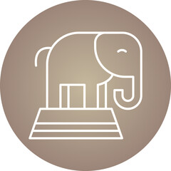 Elephant Performing icon single vector illustration