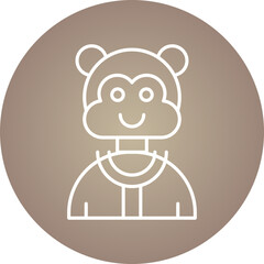 Monkey Performing icon single vector illustration