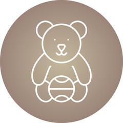 Bear Performing icon single vector illustration