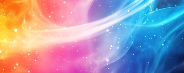 Obraz premium Colorful abstract background with swirling light trails and sparkling particles