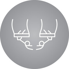 Two Persons Hanging icon single vector illustration