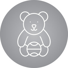 Bear Performing icon single vector illustration