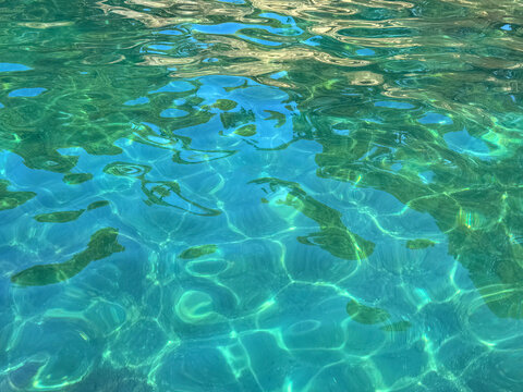 Water blue turquoise sea clear beautiful watercolor.