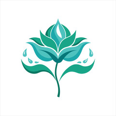 Flowing Water Flower Design in Minimalist Style