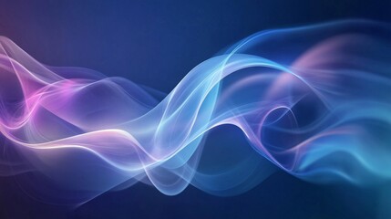 Obraz premium Abstract pink and blue waves flowing on dark background