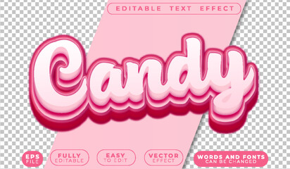 Candy Sugar Sweet Yummy Cute Fully Editable Vector Text File