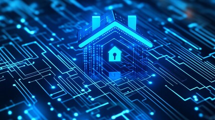 Smart home automation system protecting modern house with secure technology