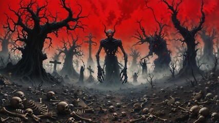 Demon in a Skeletal Forest