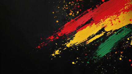 Abstract Grunge Canvas Celebrating Black History Month