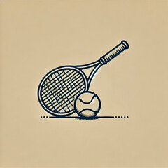 badminton racket and ball