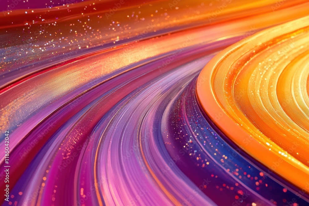 Poster abstract vibrant swirl of colors in warm tones, creating a dynamic and energetic mood.